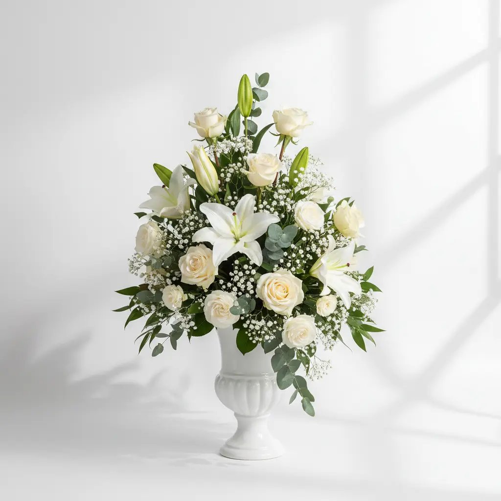 Peaceful White Lilies